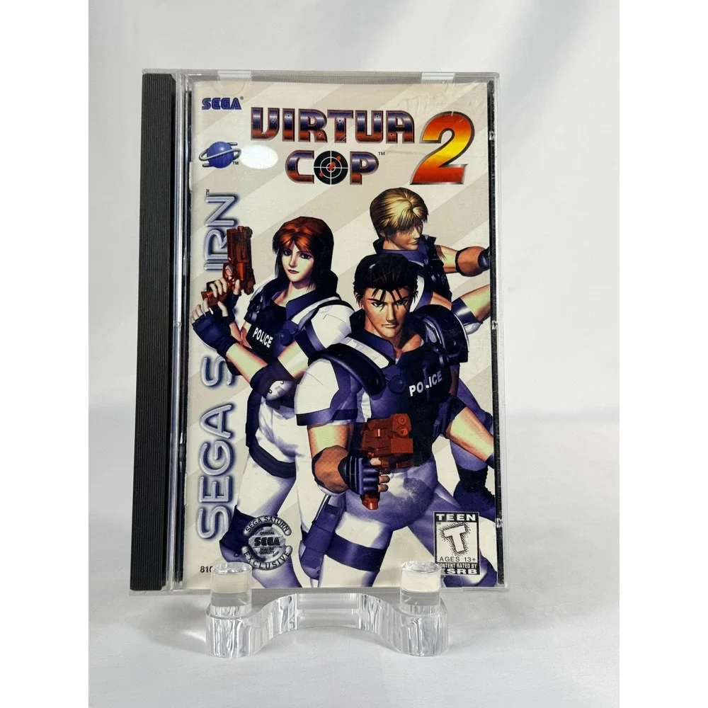 Virtua Cop 2 Sega Saturn Long Box CIB Manual Tested Working Blockbuster